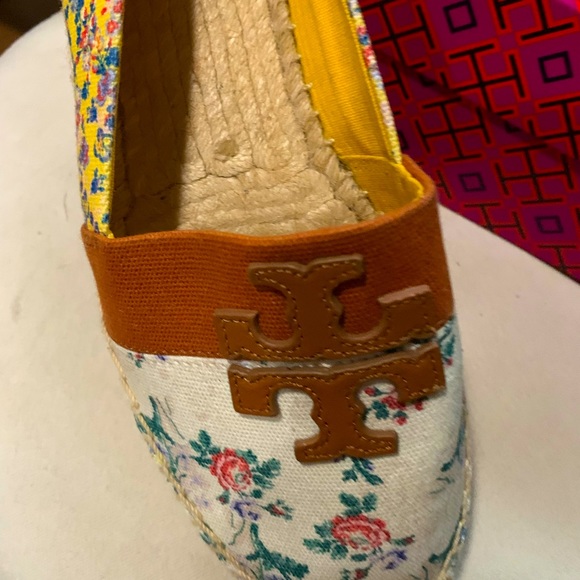 TORY BURCH WESTON FLAT ESPADRILLE FRENCH PAISLEY FLORAL/LIBERTY DITSY SZ US 8.5 - Picture 4 of 6